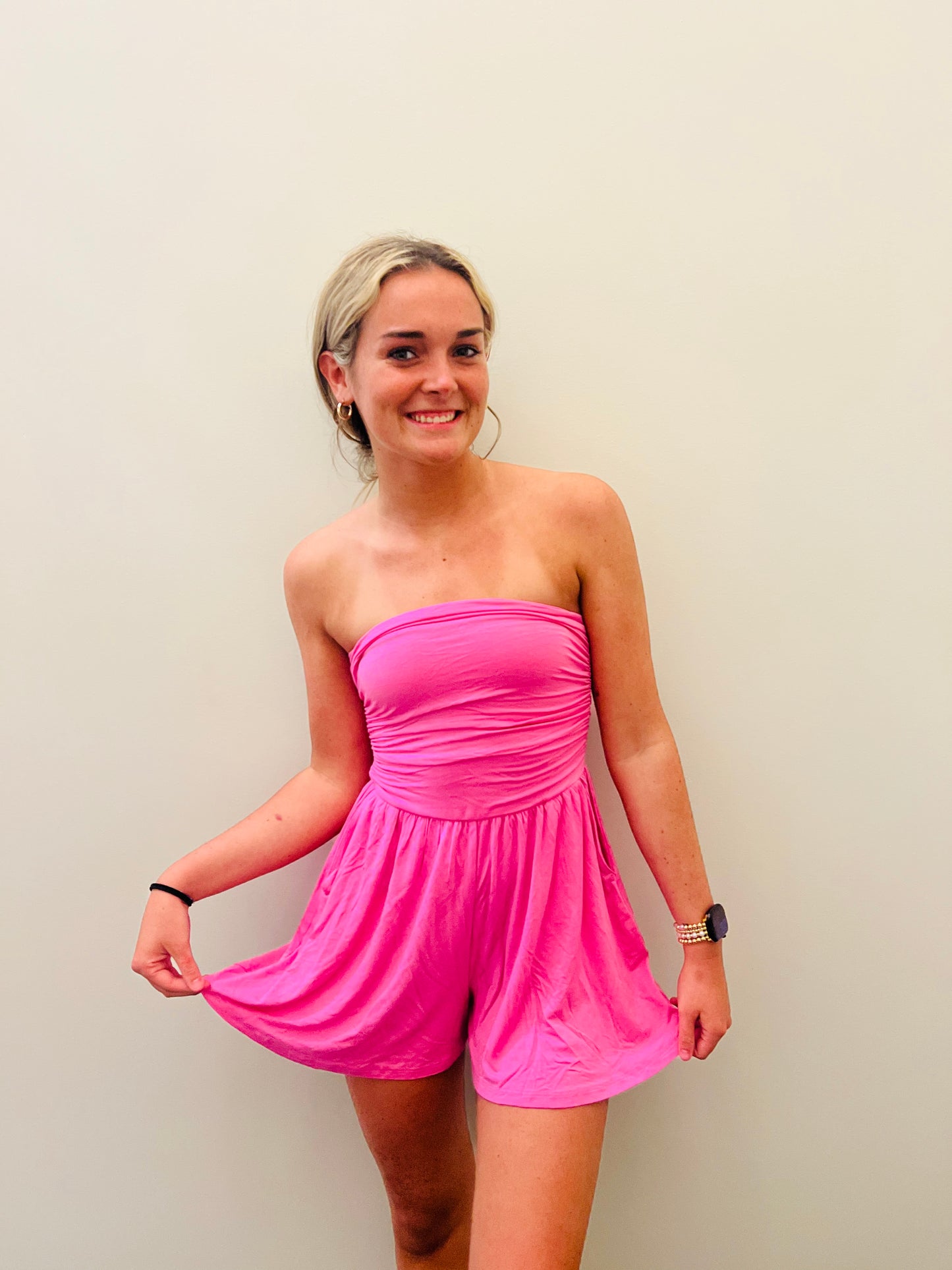 Flirty Girl Romper - pink