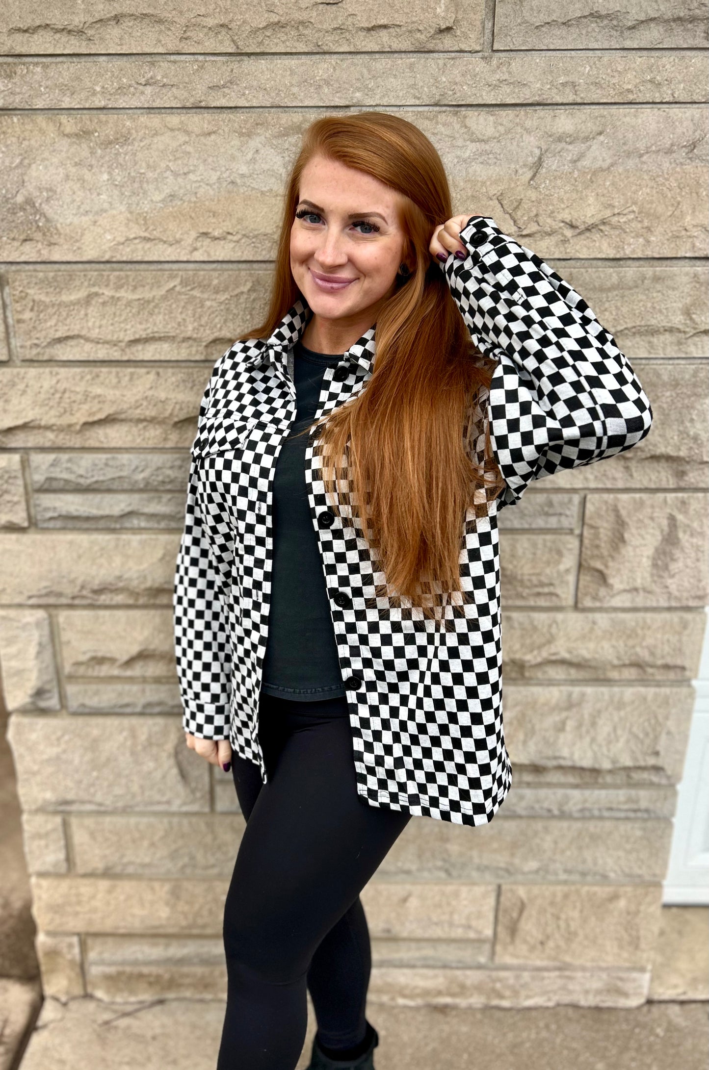 Easygoing Checkered Shacket