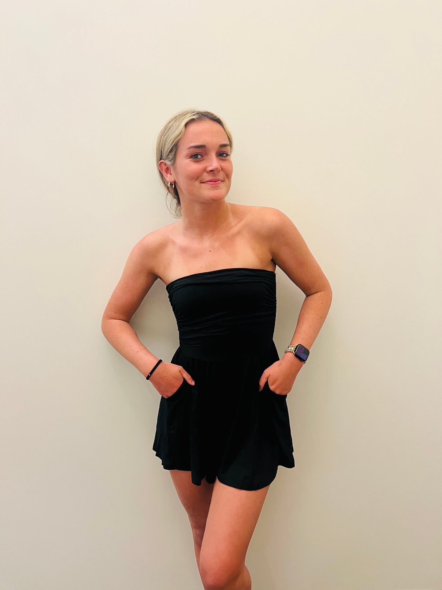 Flirty Girl Romper - black