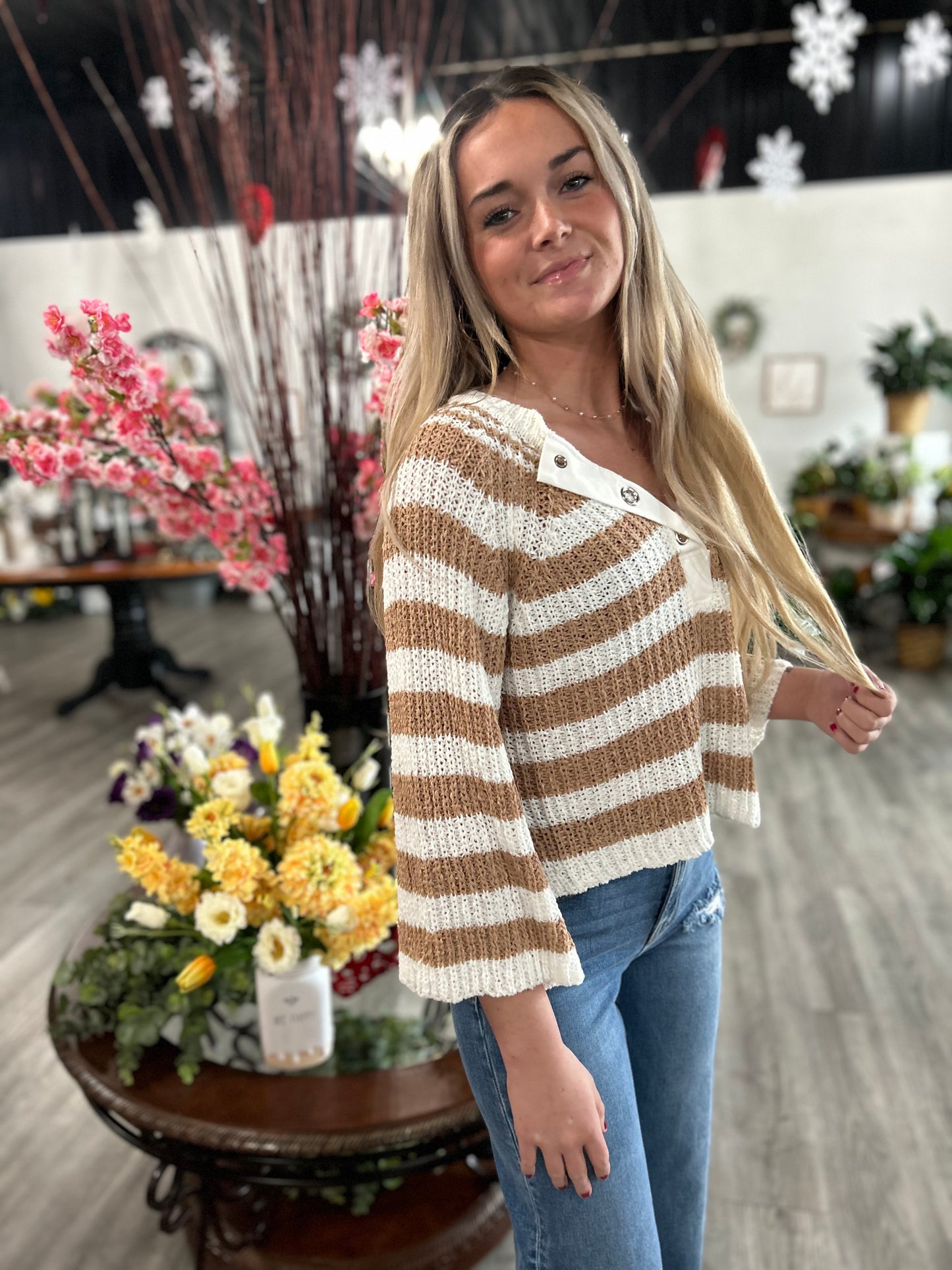 Washed Ashore Taupe Sweater