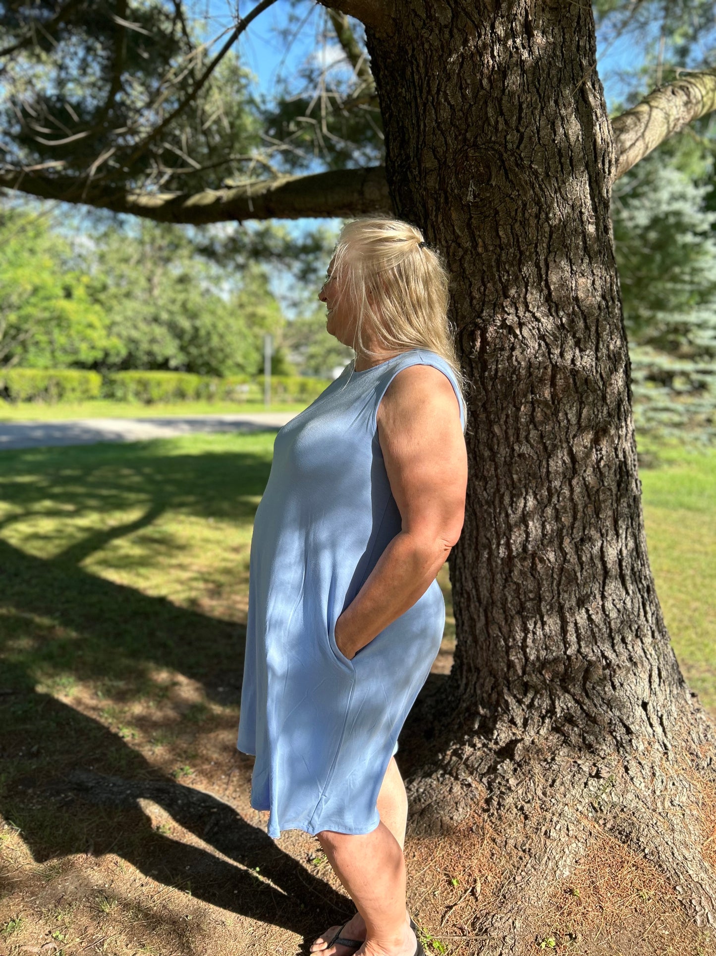 Sleeveless Dress - Spring Blue