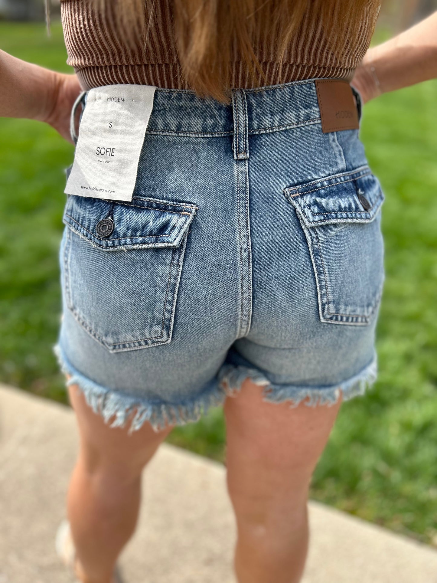 Hidden Jeans Utility Pocket Shorts
