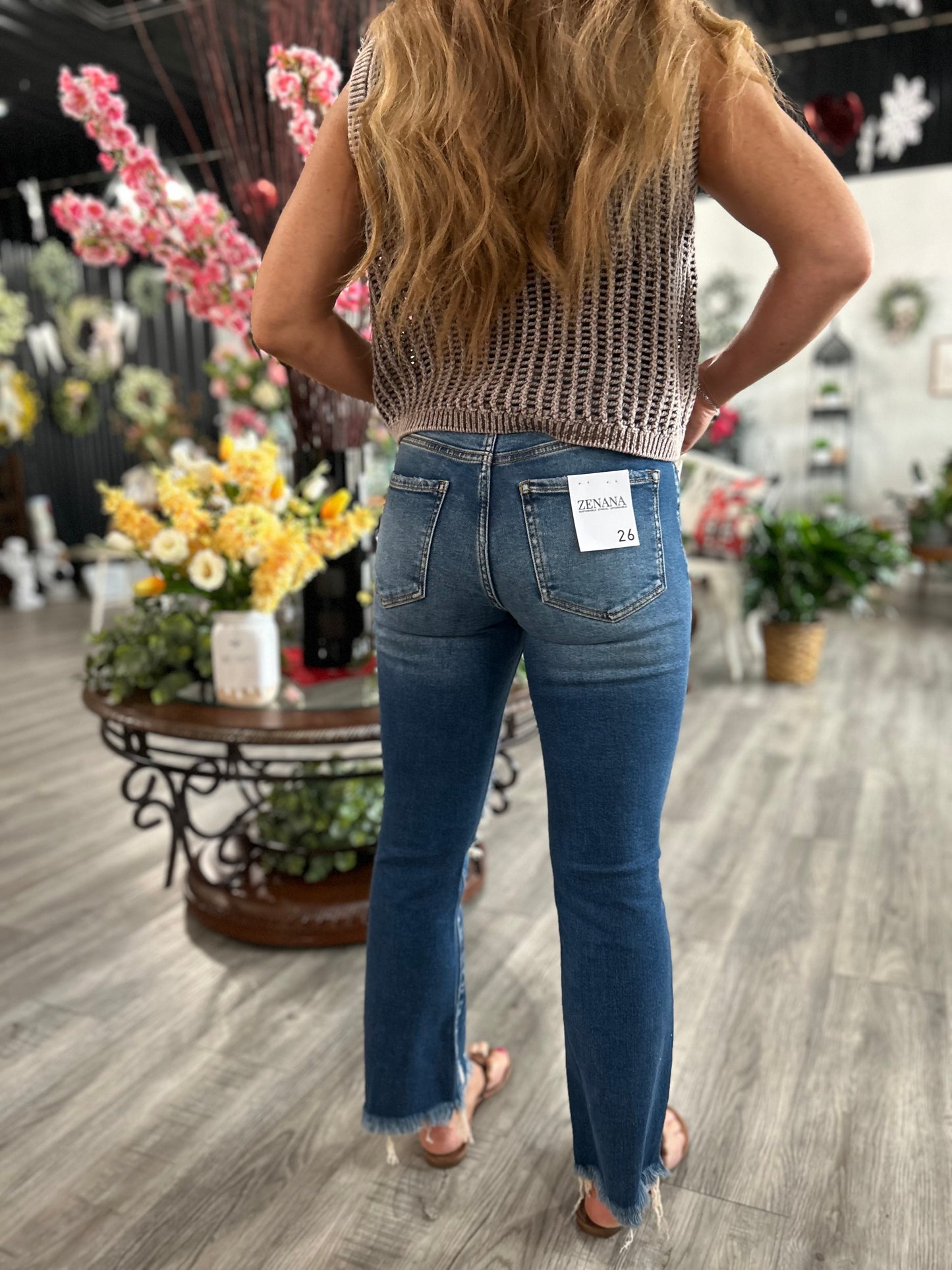 Distressed Maddie High Rise Cropped Jeans