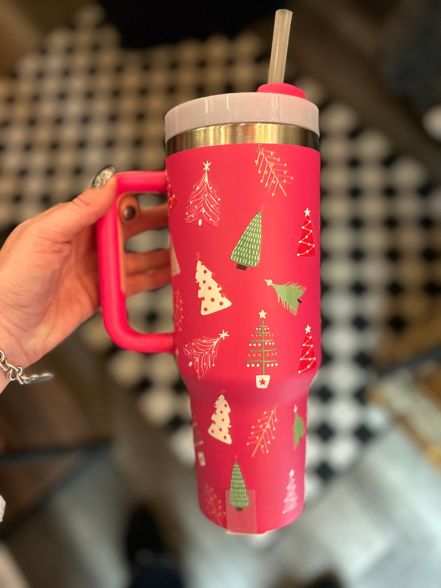 Pink Tree Tumbler