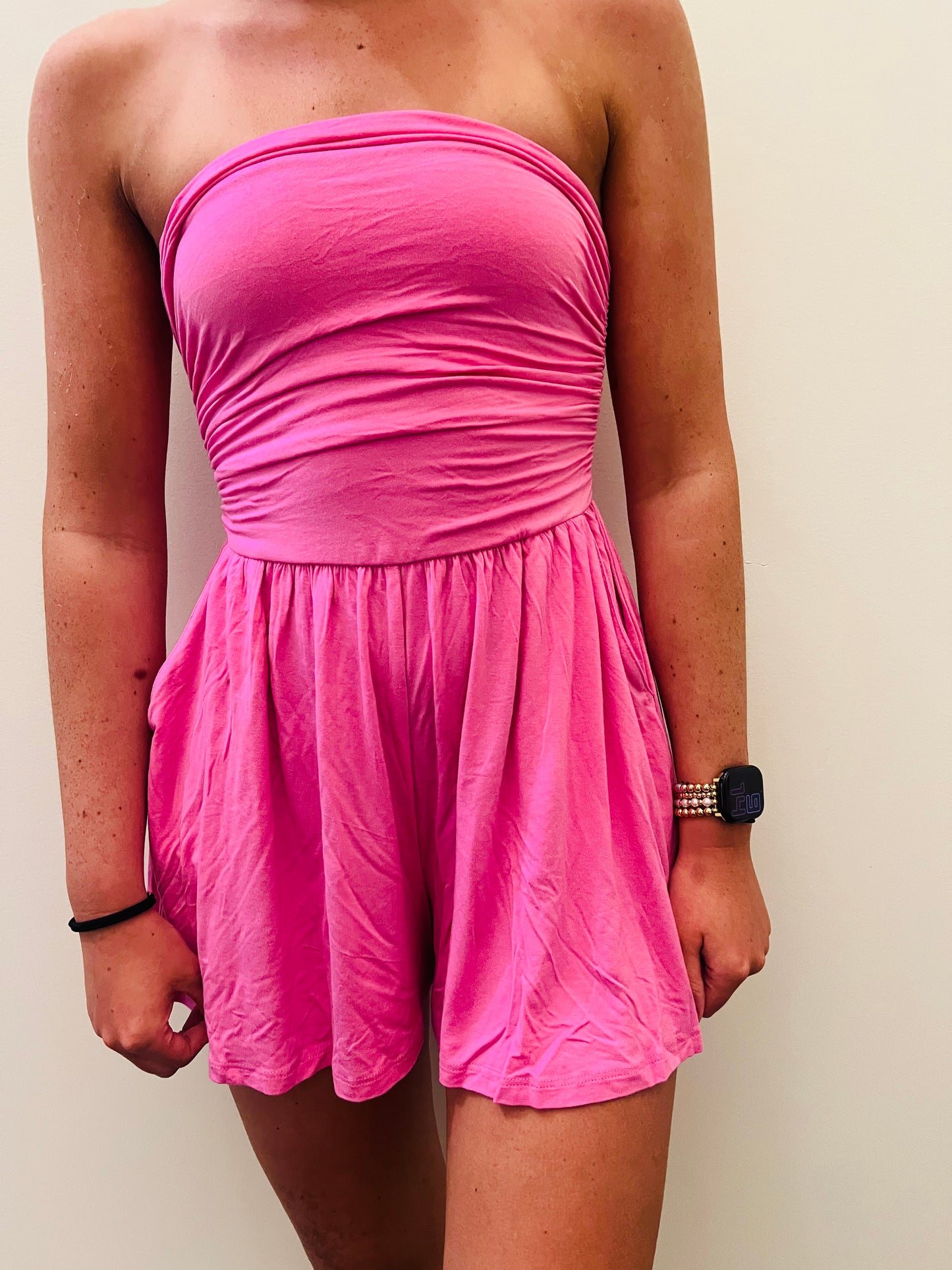 Flirty Girl Romper - pink
