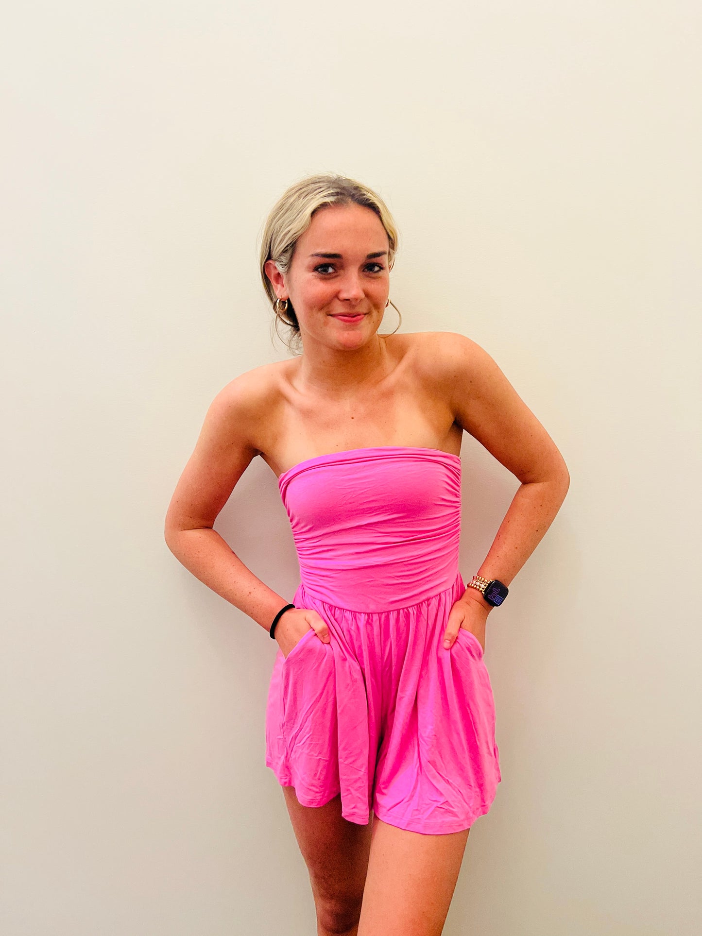 Flirty Girl Romper - pink