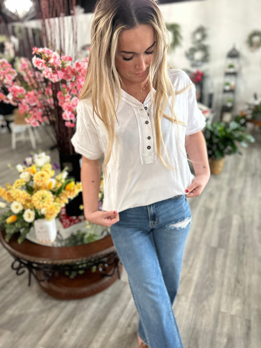 The Perfect Half Button Tee