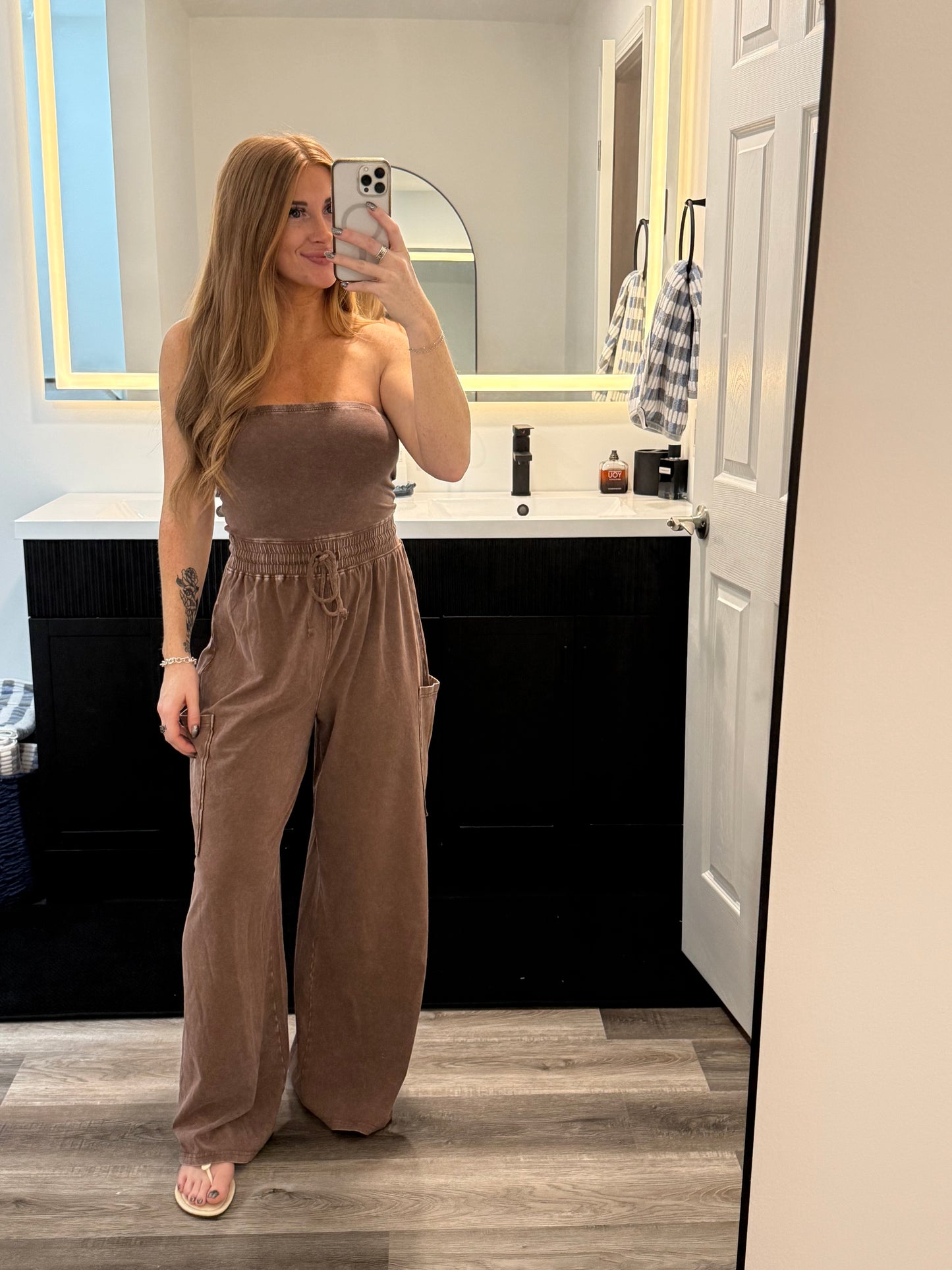 Mocha on the Move Jumpsuit