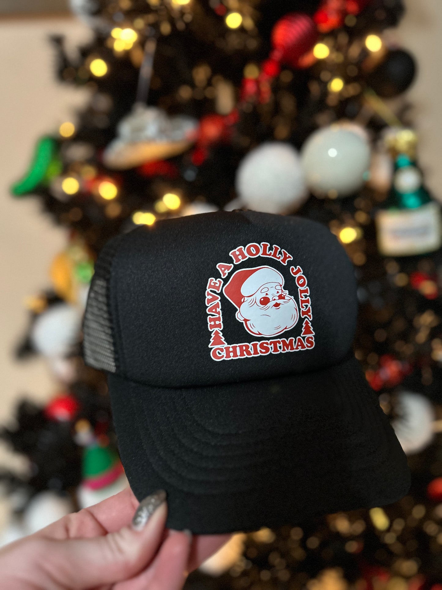 Holly Jolly Trucker Hat