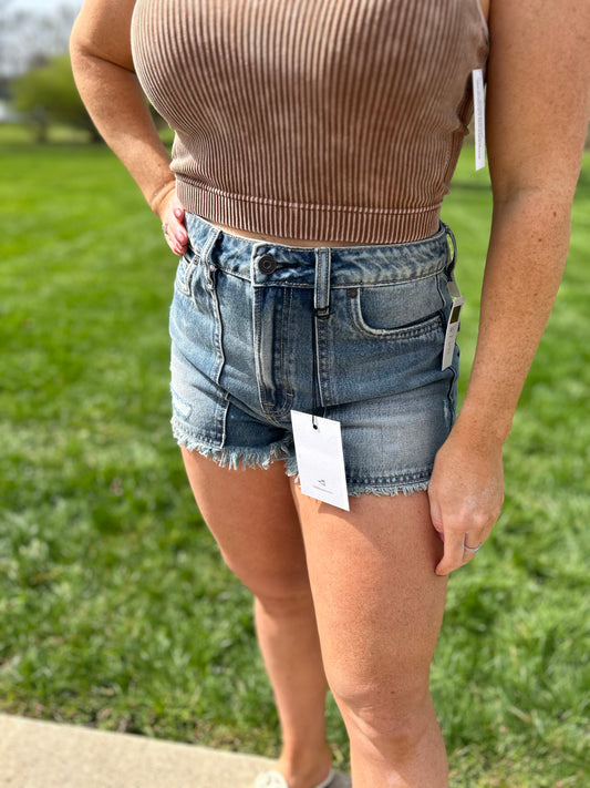 Hidden Jeans Utility Pocket Shorts