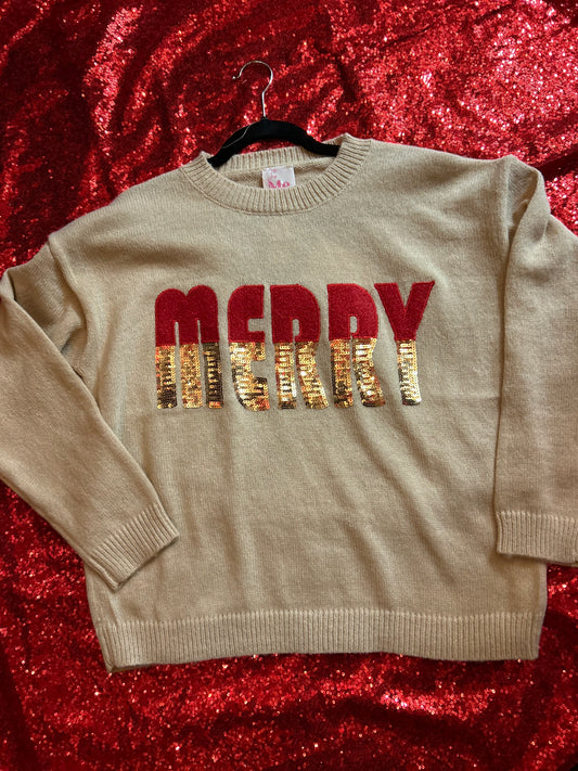 Merry Beige Sweater