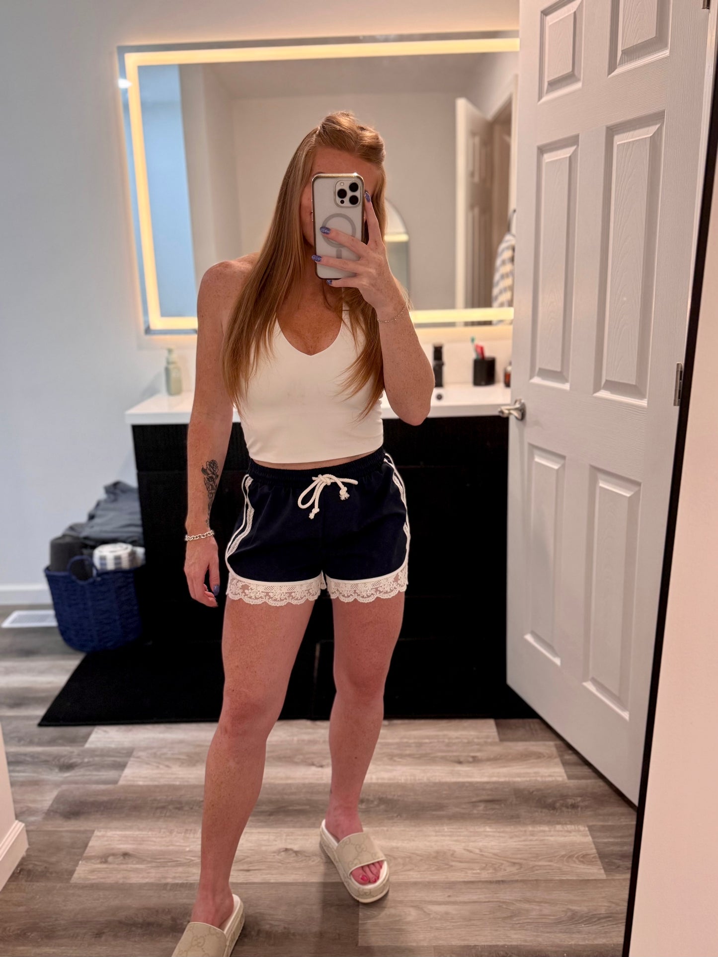 Lace Me Up Lounge Shorts