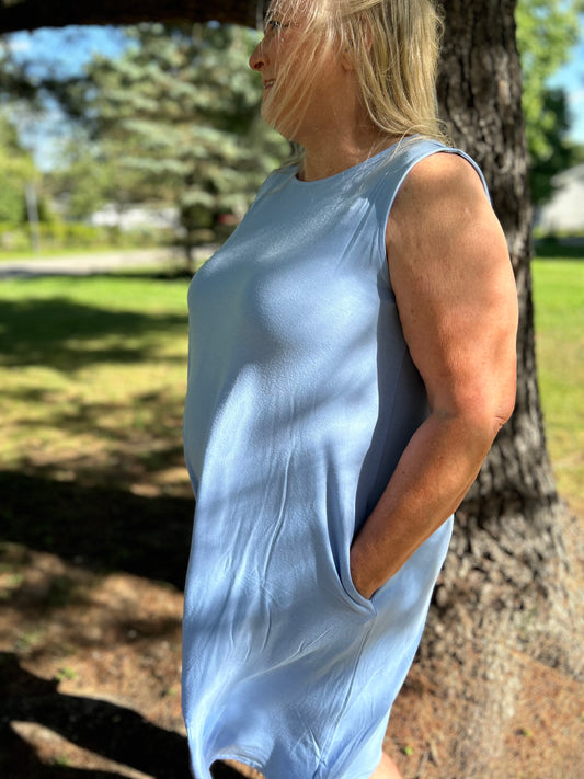 Sleeveless Dress - Spring Blue