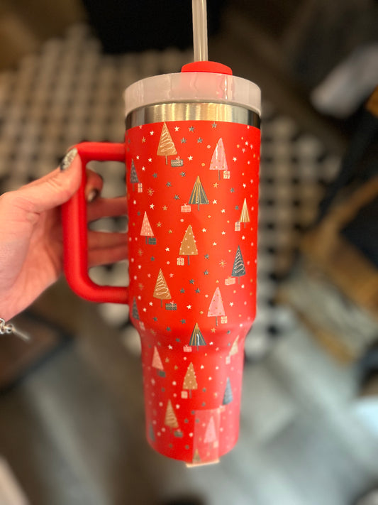 Red Festive Tumbler