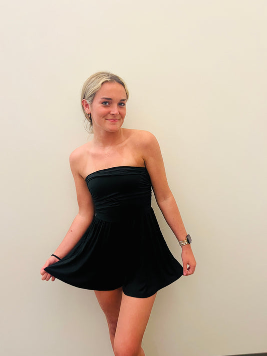 Flirty Girl Romper - black
