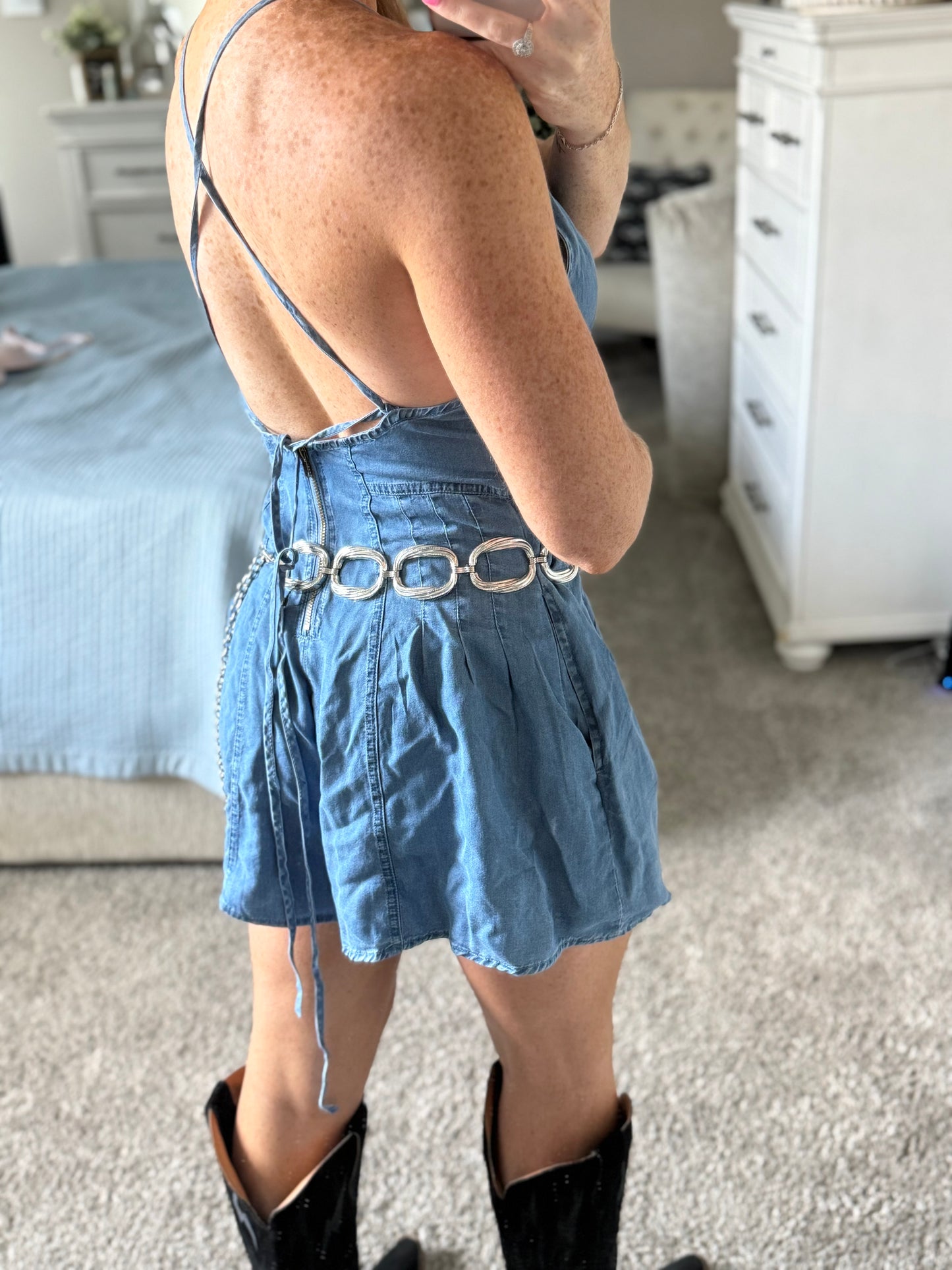 All American Denim Romper
