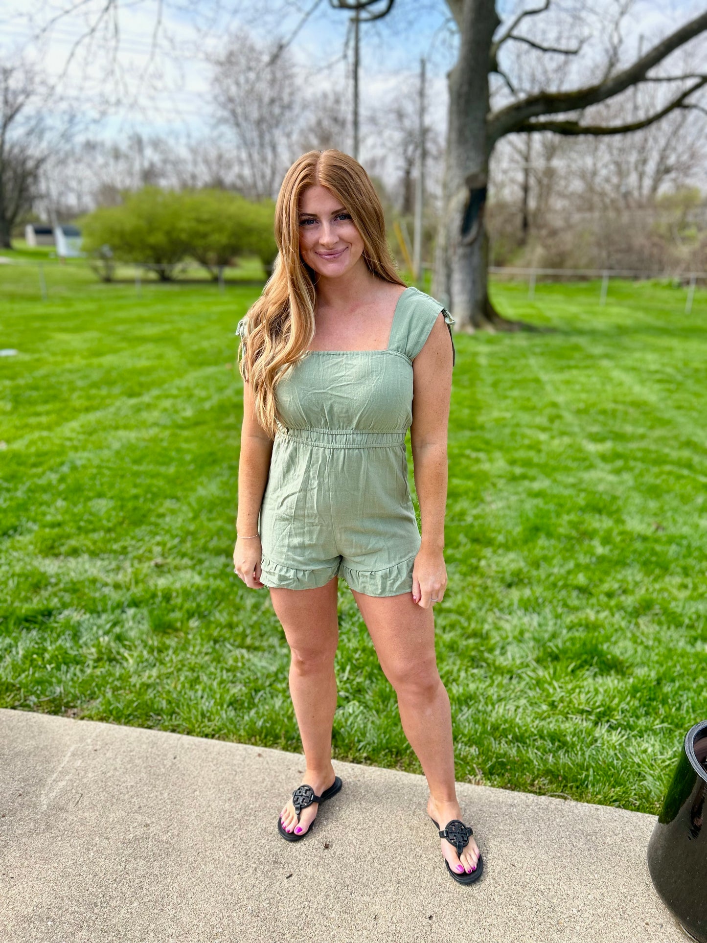 Sage Flutter Romper