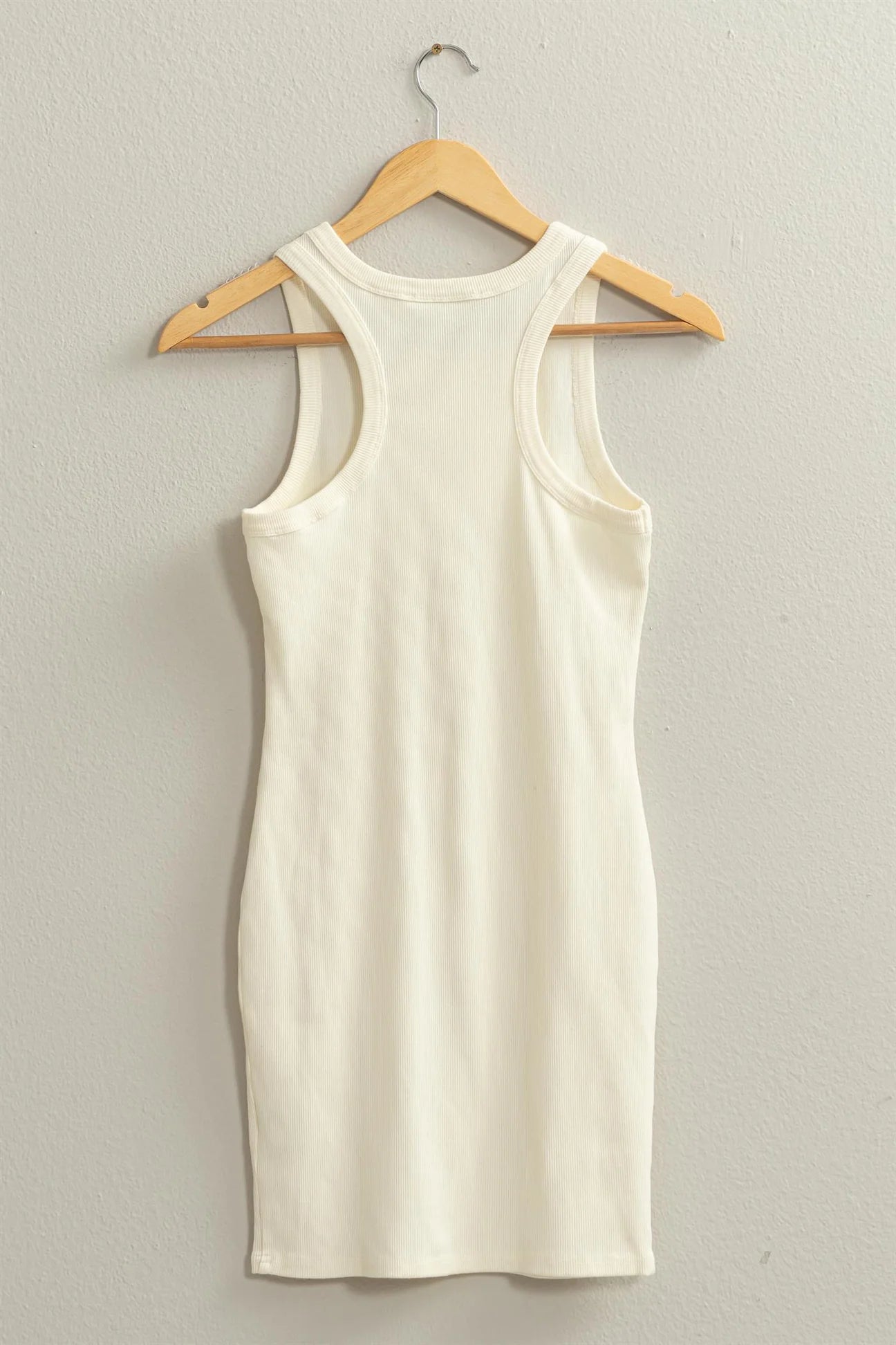 Ribbed Mini Dress - Cream