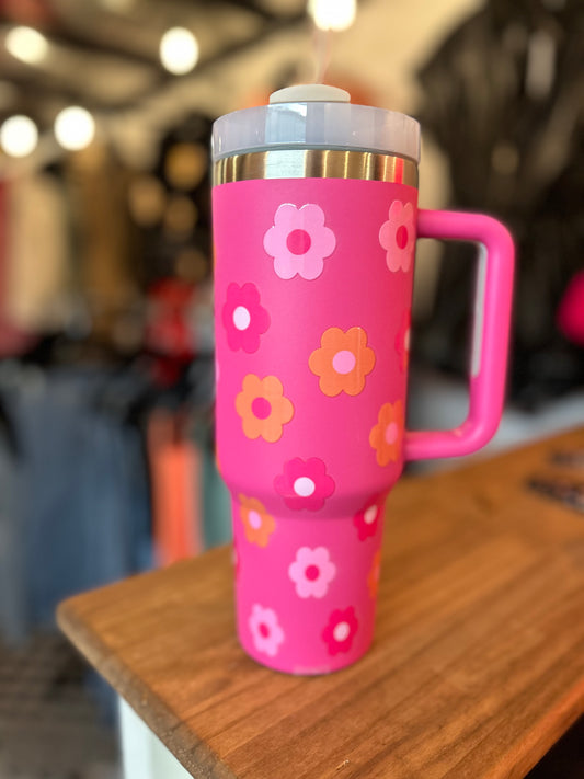 Daisy Pink 40oz Tumbler