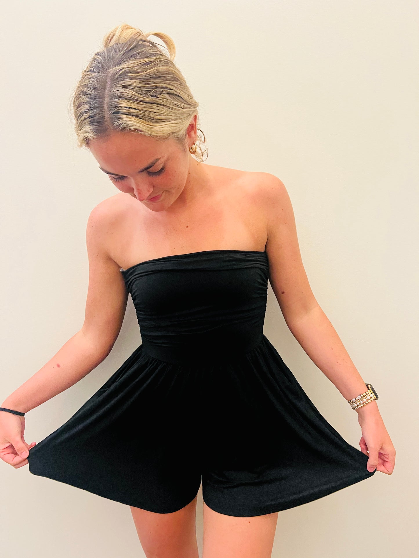 Flirty Girl Romper - black