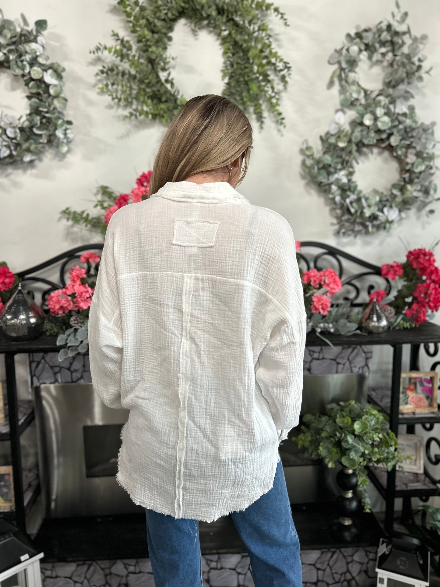 Be Beachy Gauze Knit Shirt