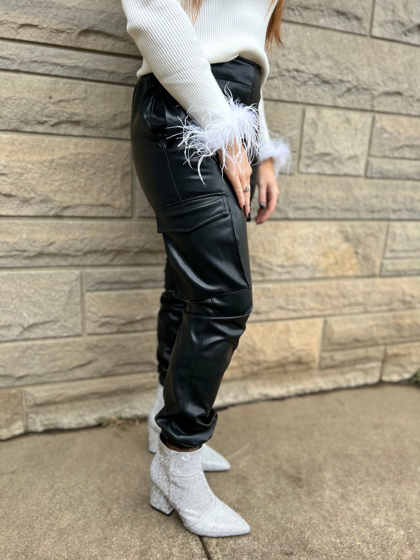 Vegan Leather Joggers