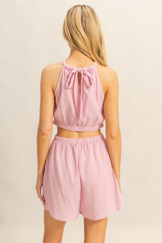 Rose Cutout Romper