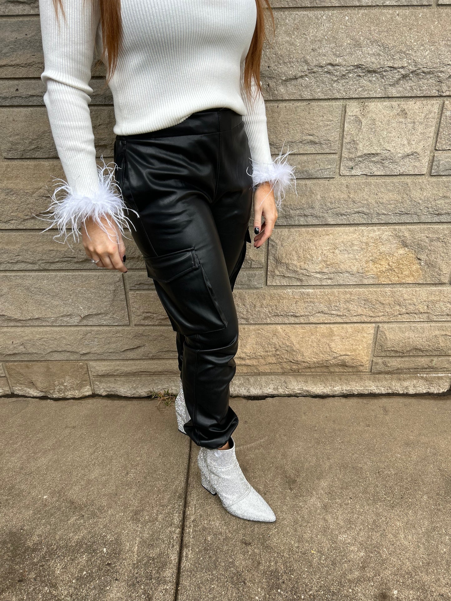 Vegan Leather Joggers