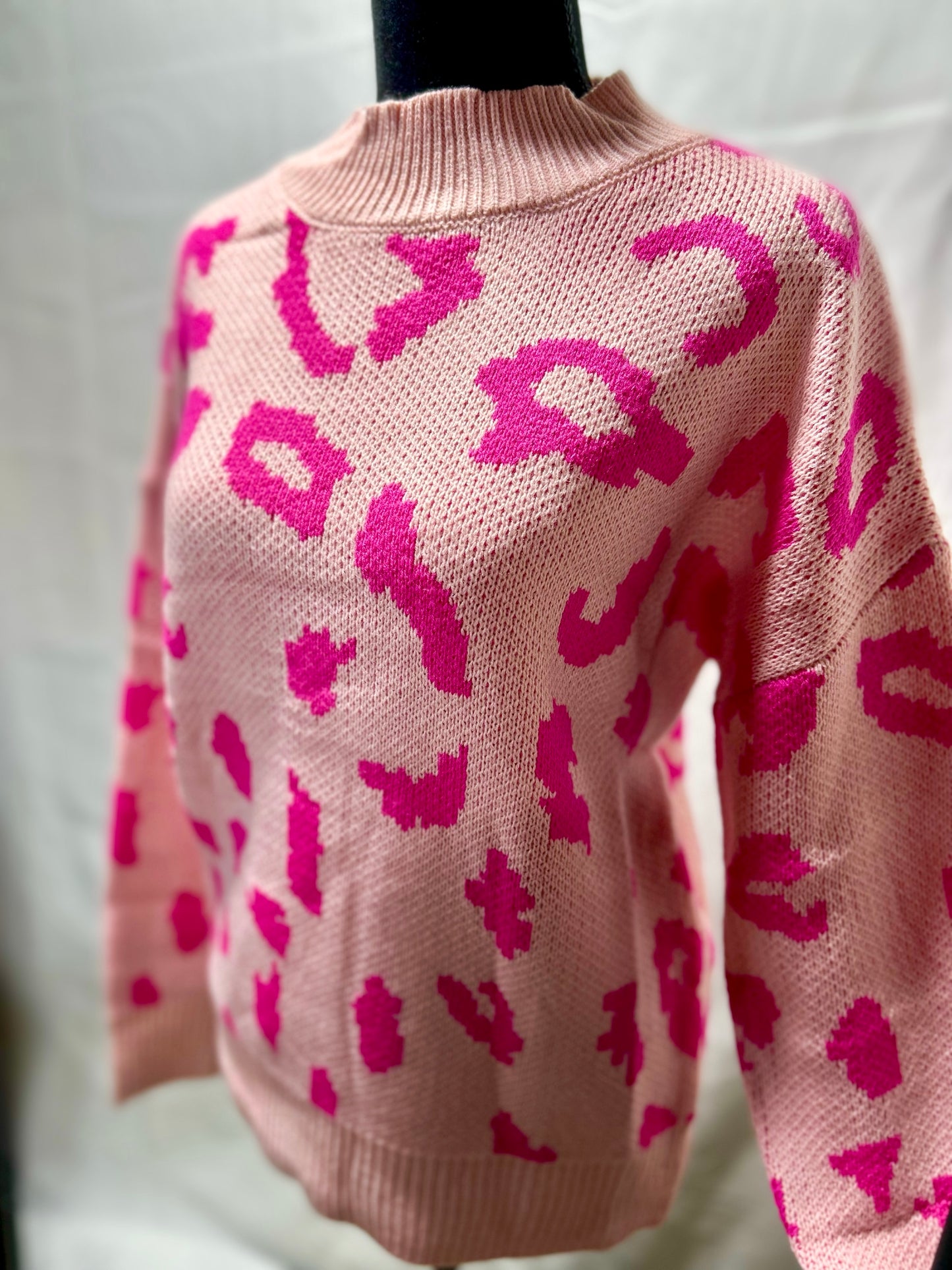 Pink Leopard Sweater